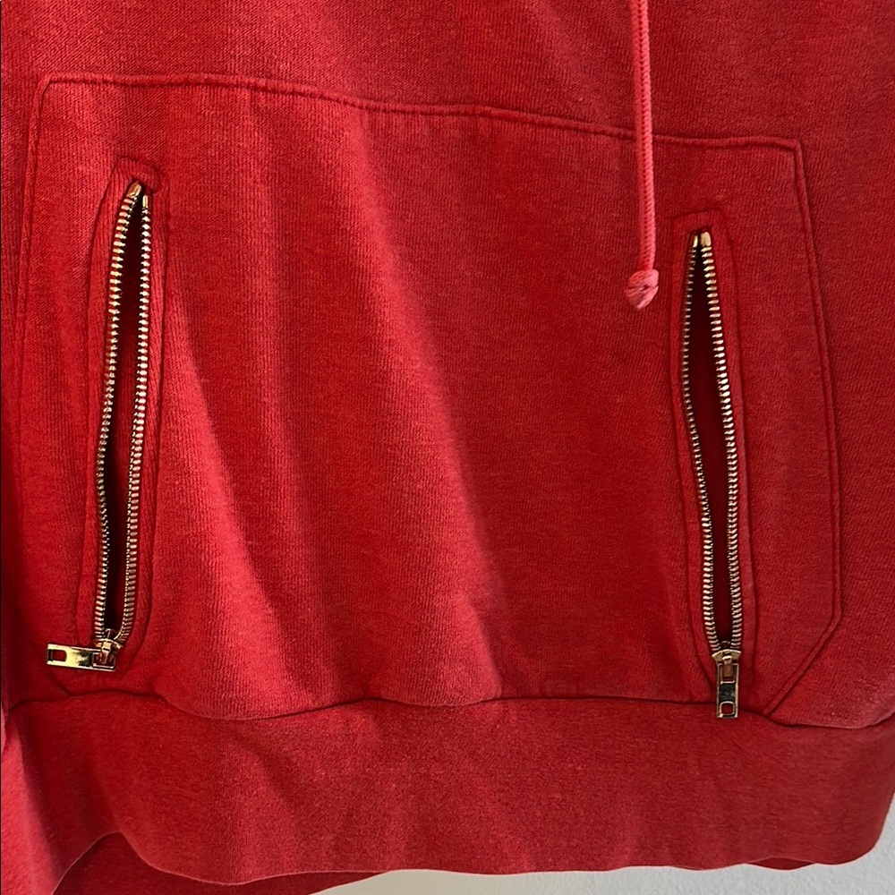 Red Hooded Sweater - image 4